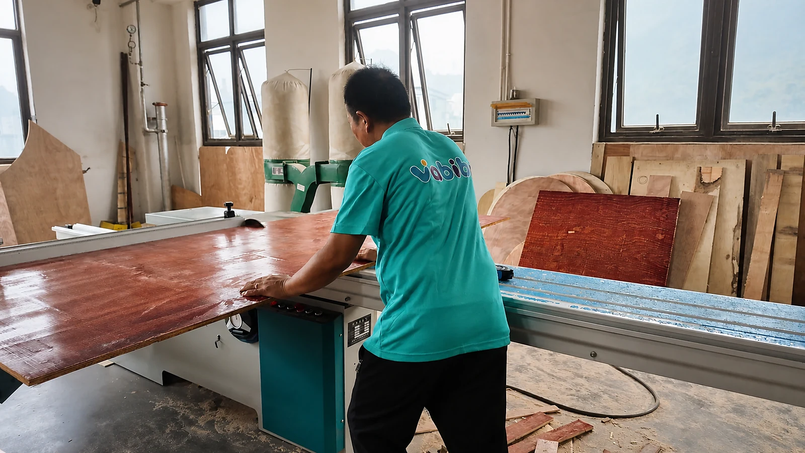 Plywood panel processing for indoor playground components
