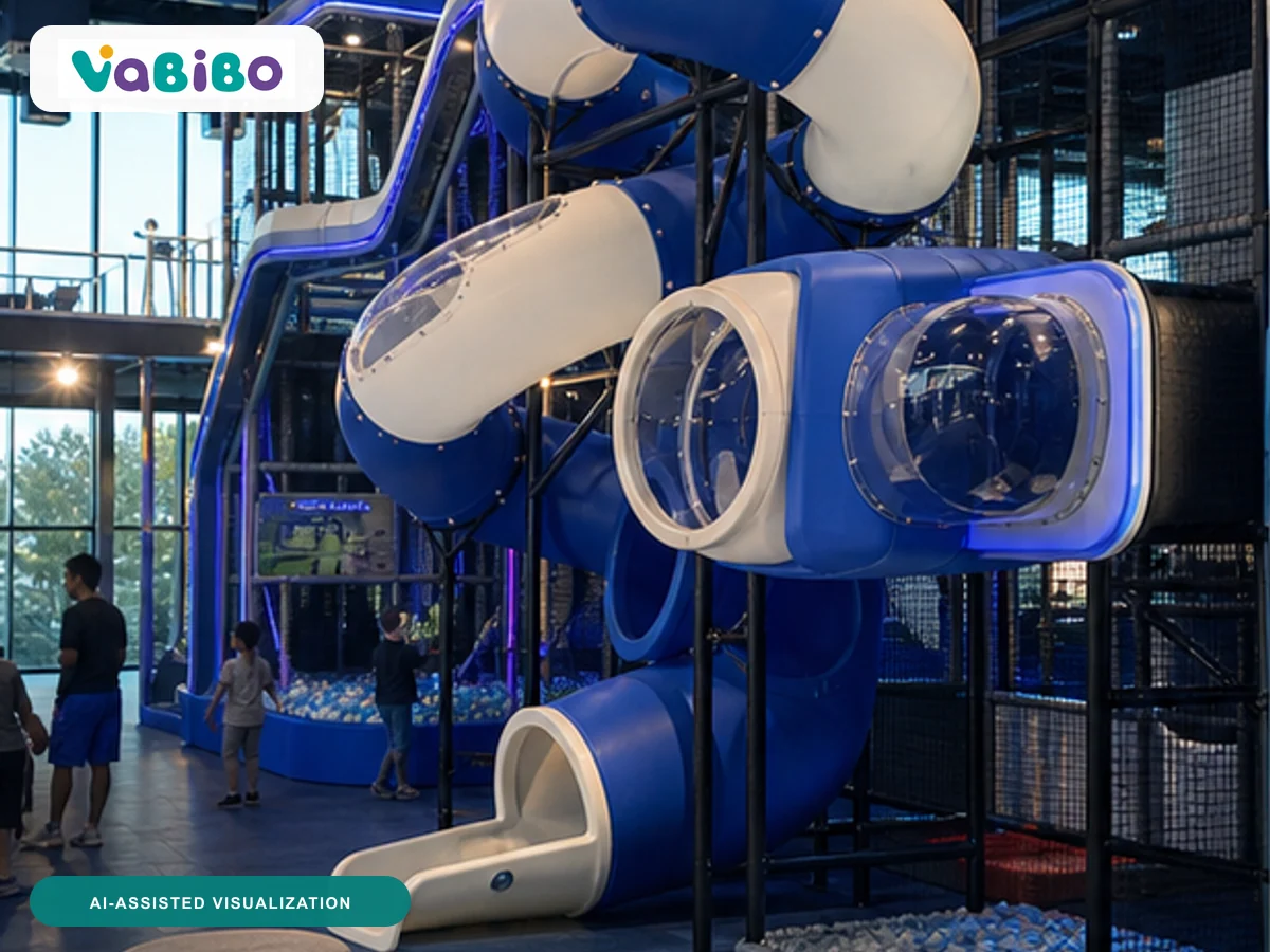 Chile Branded Active Play Venue AI-assisted visualization 3, inspired by the authorized reference
