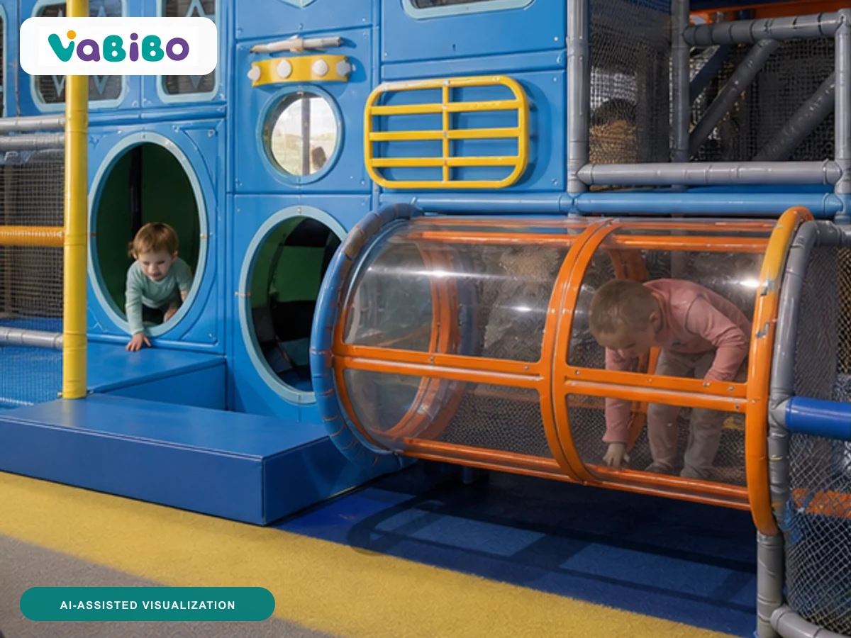 France 800 m² Children's Indoor Playground AI-assisted visualization 3, inspired by the authorized reference