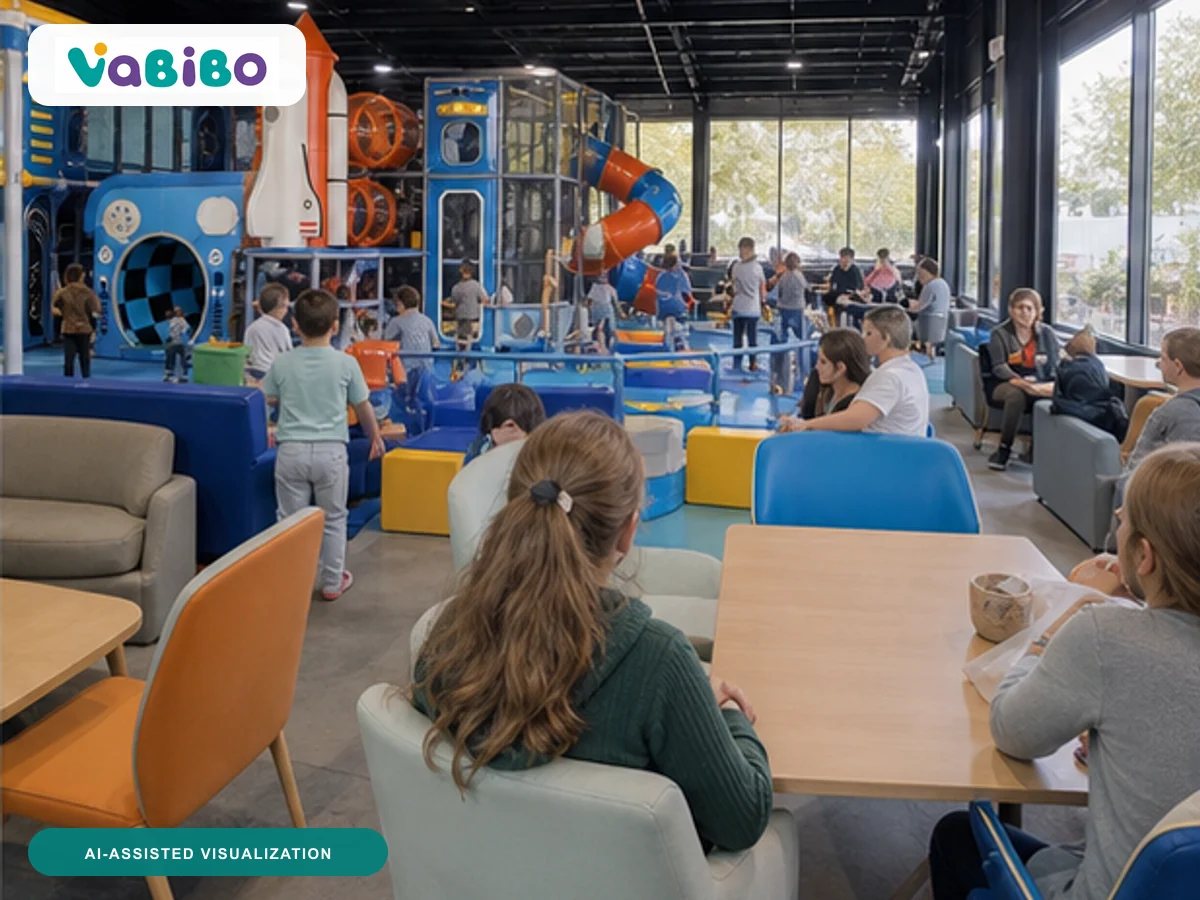 France 800 m² Children's Indoor Playground AI-assisted visualization 4, inspired by the authorized reference