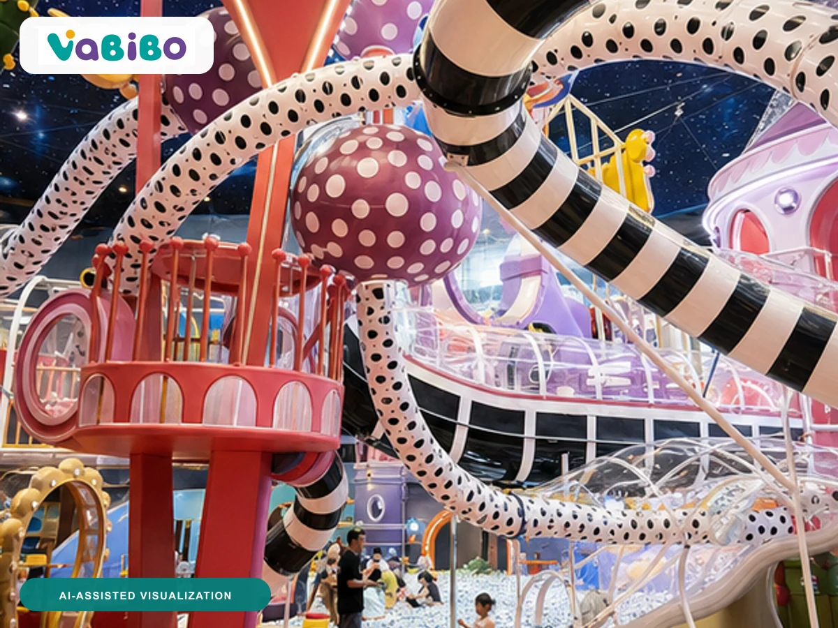 Harbin 8,000 m² Family Discovery & Entertainment Center AI-assisted visualization 2, inspired by the authorized reference