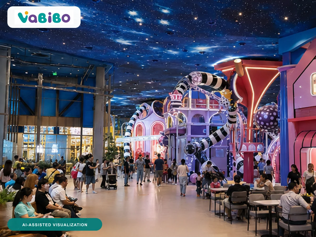 Harbin 8,000 m² Family Discovery & Entertainment Center AI-assisted visualization 4, inspired by the authorized reference