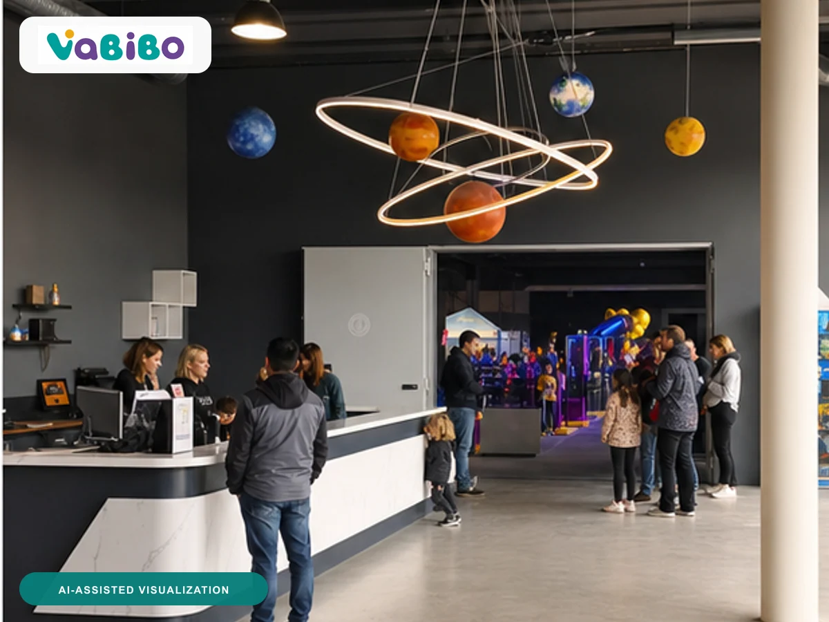 Madrid 4,000 m² Family Sports & Play Center AI-assisted visualization 1, inspired by the authorized reference
