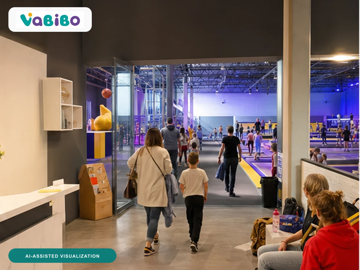 Madrid 4,000 m² Family Sports & Play Center AI-assisted visualization 2, inspired by the authorized reference