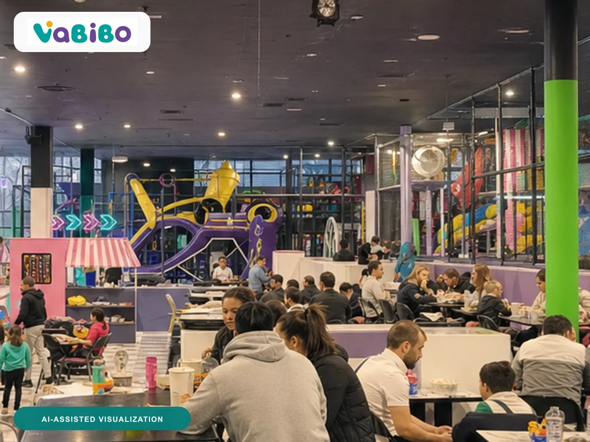 Spain 1,600 m² Compact Active Play Venue AI-assisted visualization 4, inspired by the authorized reference