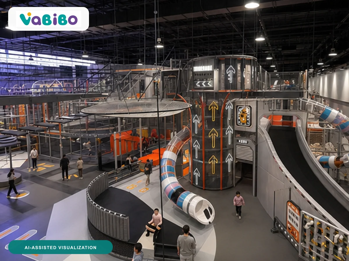 Tai'an 600 m² Compact Trend Sports Venue AI-assisted visualization 1, inspired by the authorized reference