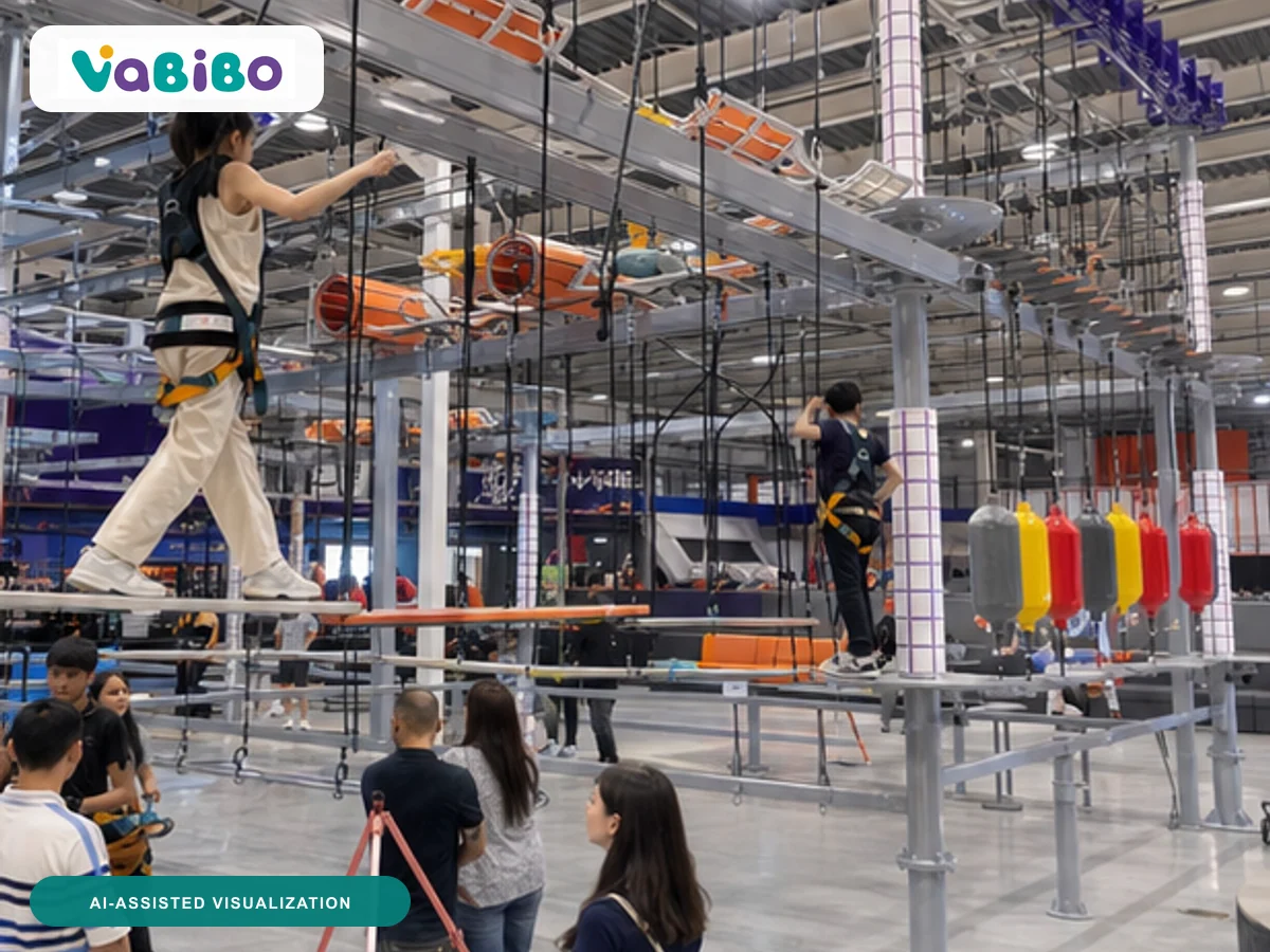 Weifang 4,500 m² Urban Adventure Arena AI-assisted visualization 2, inspired by the authorized reference