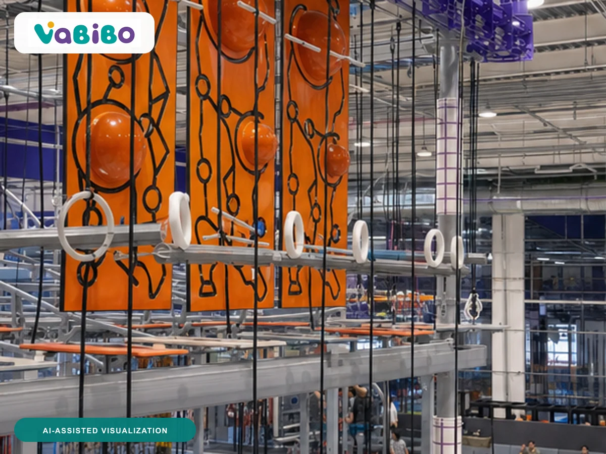 Weifang 4,500 m² Urban Adventure Arena AI-assisted visualization 3, inspired by the authorized reference