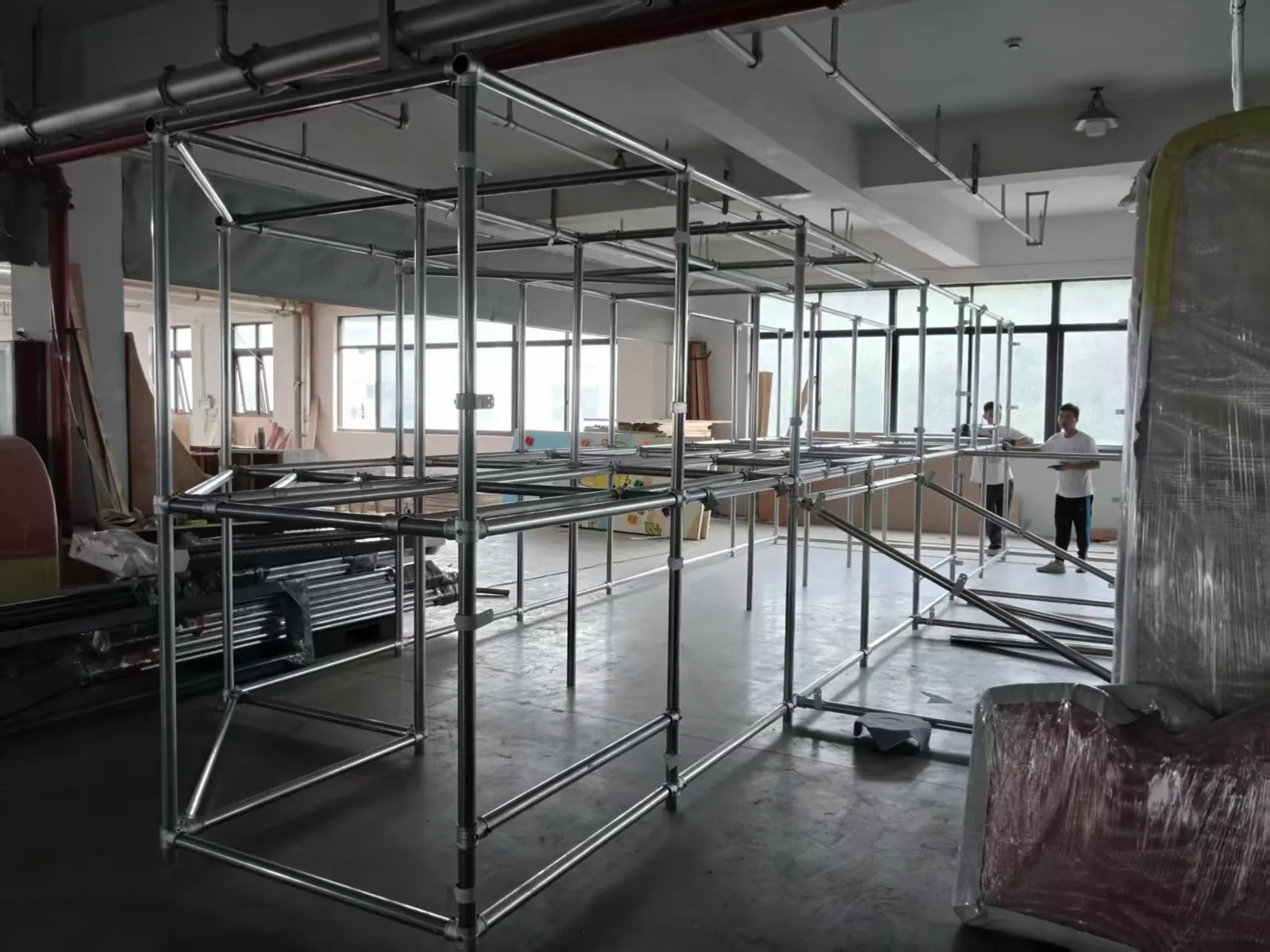 Indoor playground pre-assembly affecting inspection and correction cost
