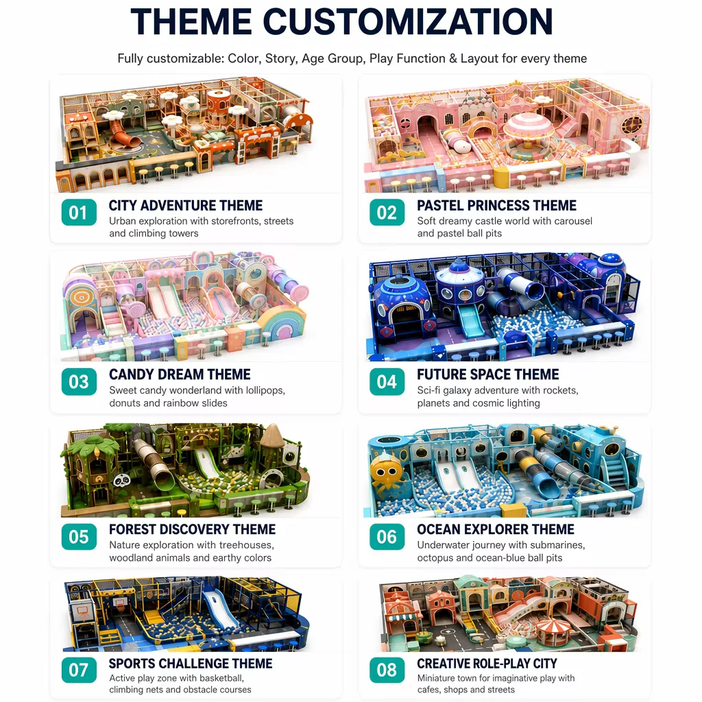 Vabibo indoor playground theme customization options